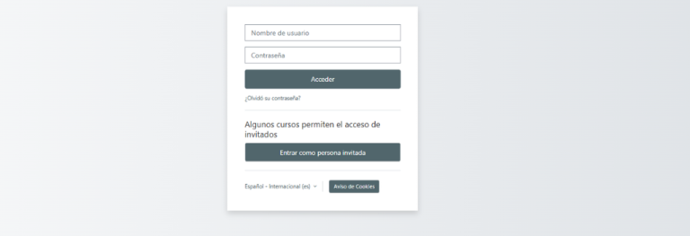 Formulario de inicio de sesión
